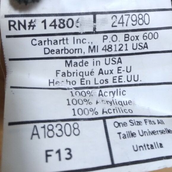 Vintage Carhartt Logo Beanie Winter Hat - Picture 3 of 4